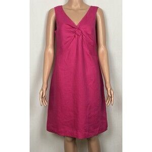 Saint Tropez West Women’s Size 6 100% Linen Pink Sleeveless Dress